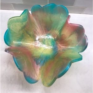 Floral Resin Bowl- Handmade